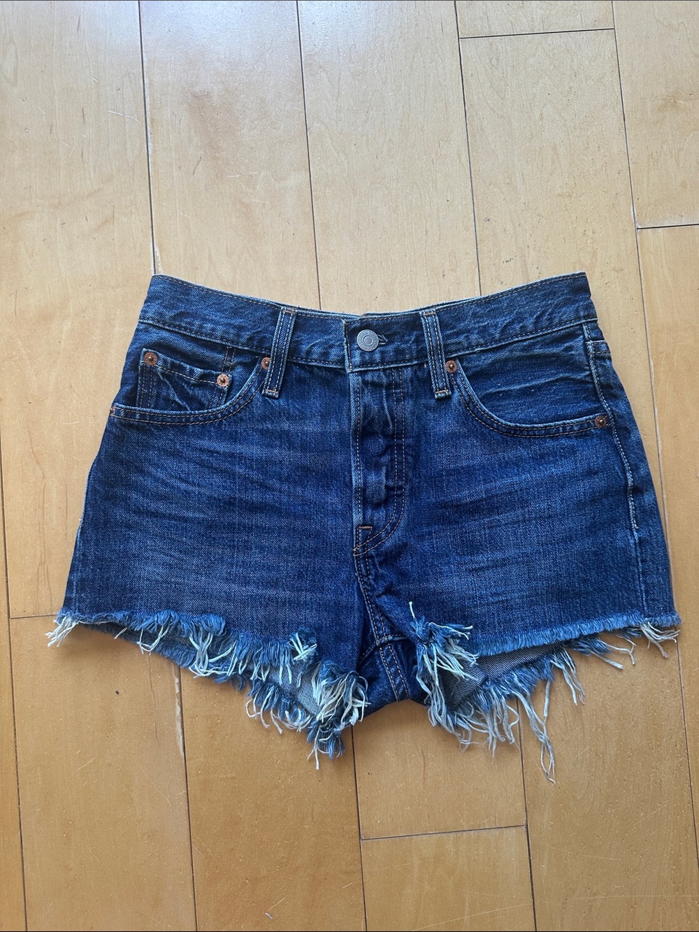 Levi's Dark Blue 501 Jean Shorts